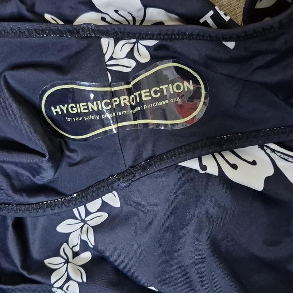 Classic Black and White Floral One Piece Swimsuit - Picture 9 of 9